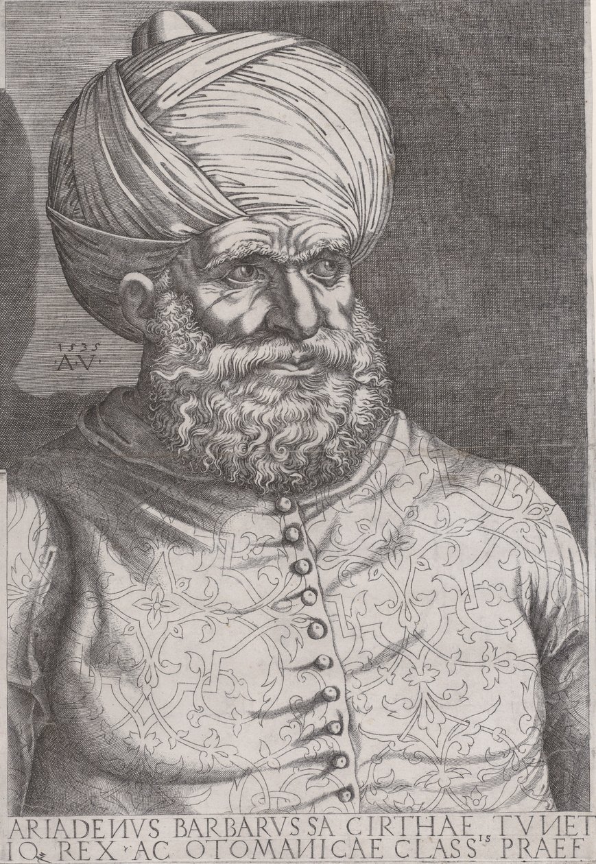 Portrait of Barbarossa by Agostino Veneziano
