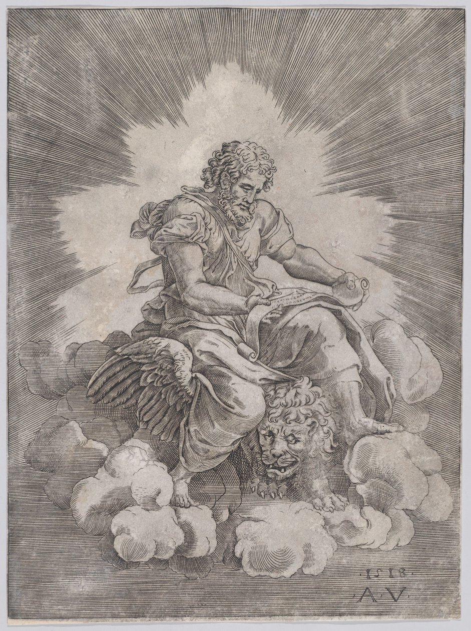 Saint Mark, dated 1518 by Agostino Veneziano