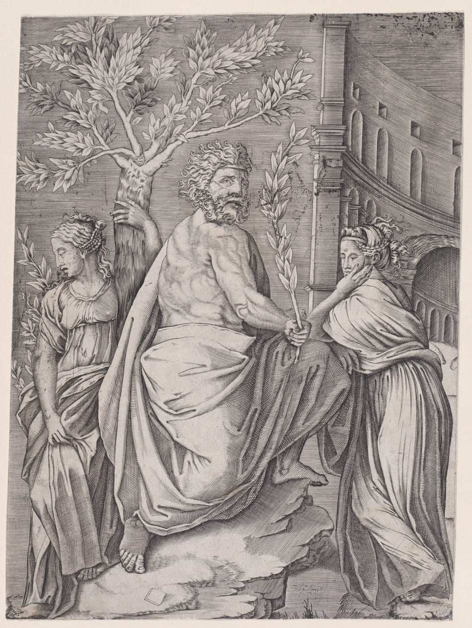 The Man with a Laurel Branch by Agostino Veneziano