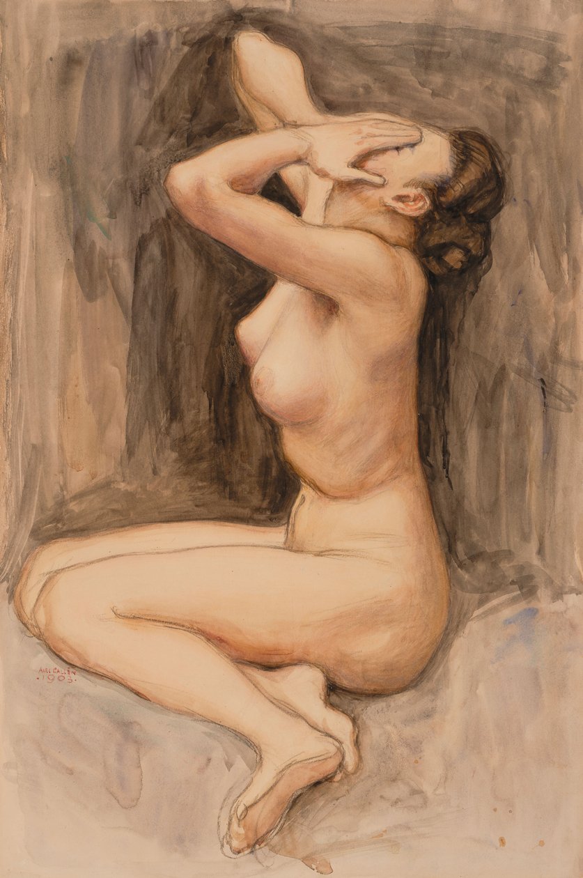 Despair, study for the "By the River of Tuonela", Jusélius Mausoleum by Akseli Gallen-Kallela