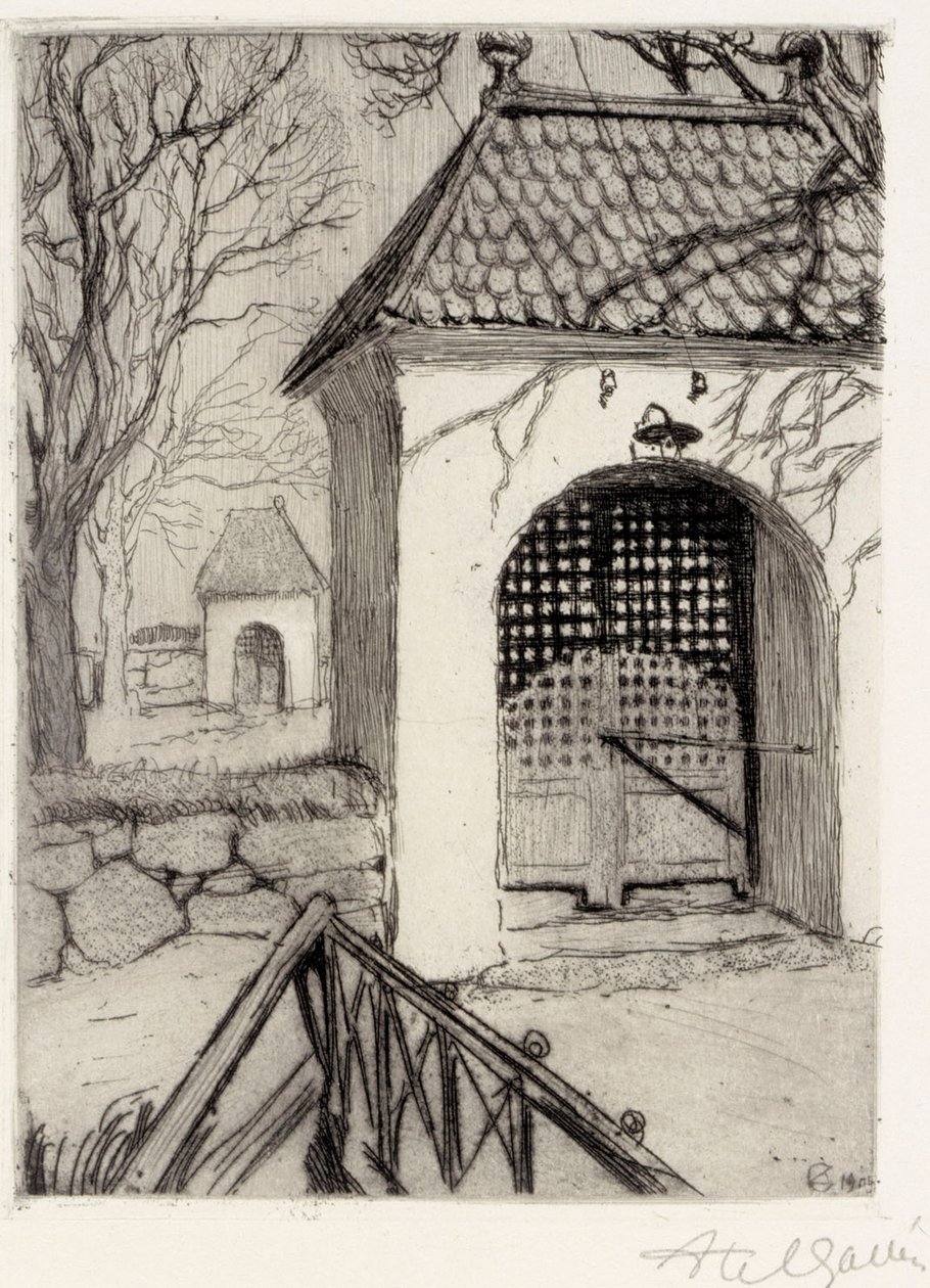 Gate of the Rauma Graveyard by Akseli Gallen-Kallela