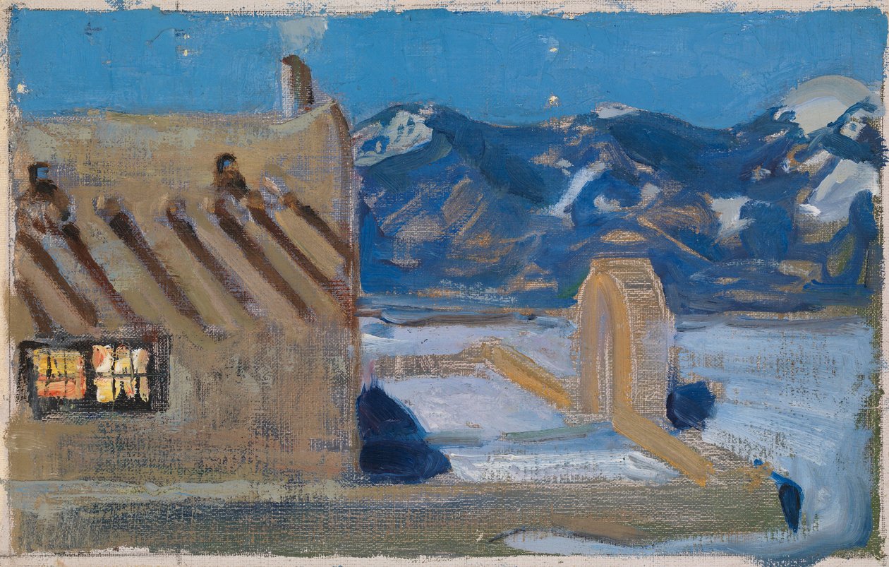 Taos Home in Moonlight by Akseli Gallen-Kallela