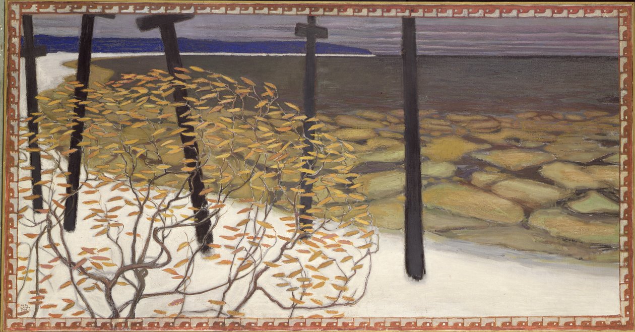 Autumn, the Five Crosses by Akseli Valdemar Gallen Kallela