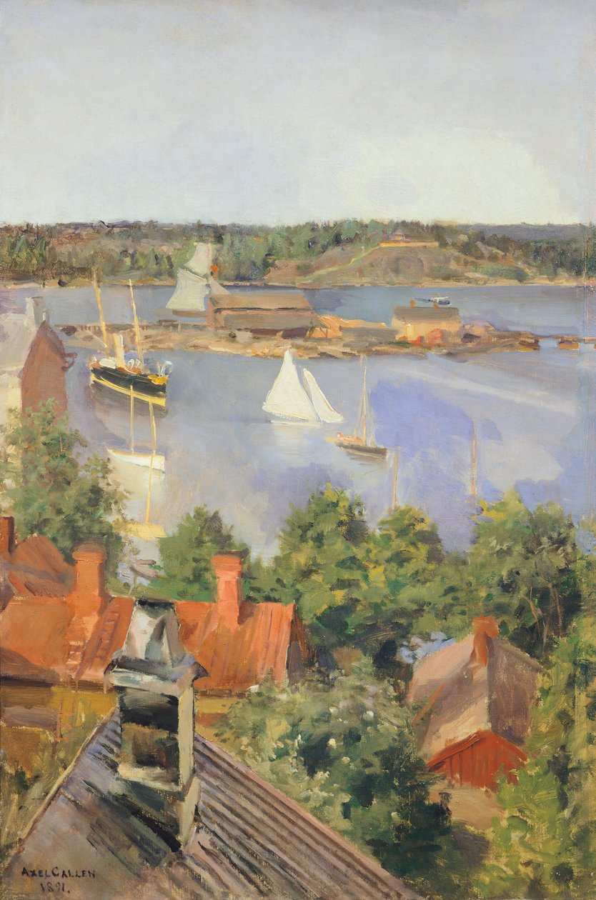 North Harbor, Helsinki by Akseli Gallen-Kallela, Finland 19th century by Akseli Valdemar Gallen Kallela