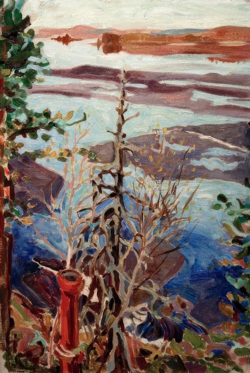 Spring Ice, View from the Roof in Kalela by Akseli Valdemar Gallen Kallela