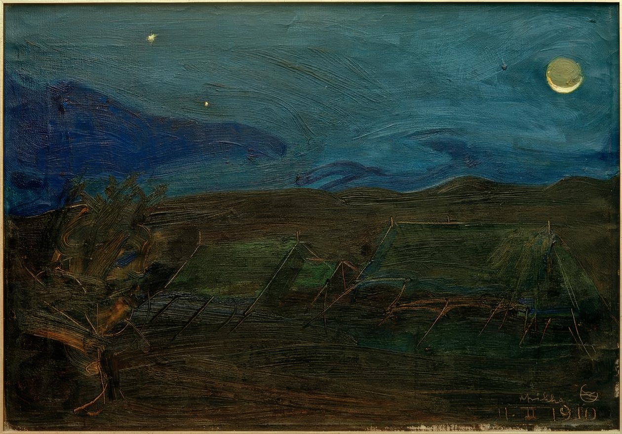 Tents in the Moonlight by Akseli Valdemar Gallen Kallela