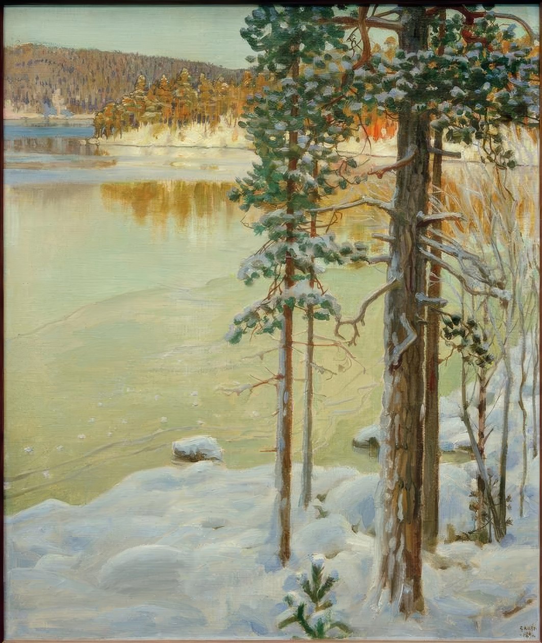 Frozen Lake, Ruovesi by Akseli Valdemar Gallen Kallela