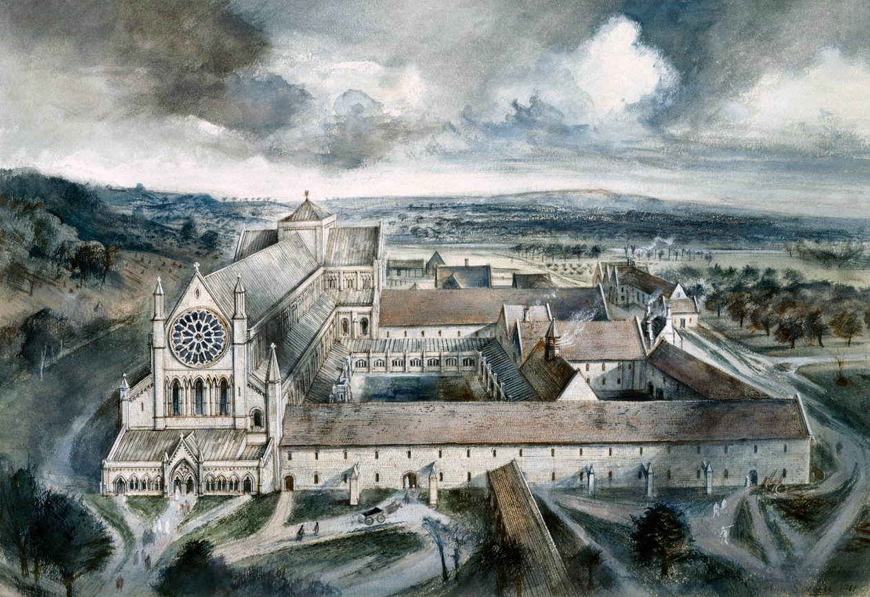 Byland Abbey, 1539 by Alan Ernest Sorrell