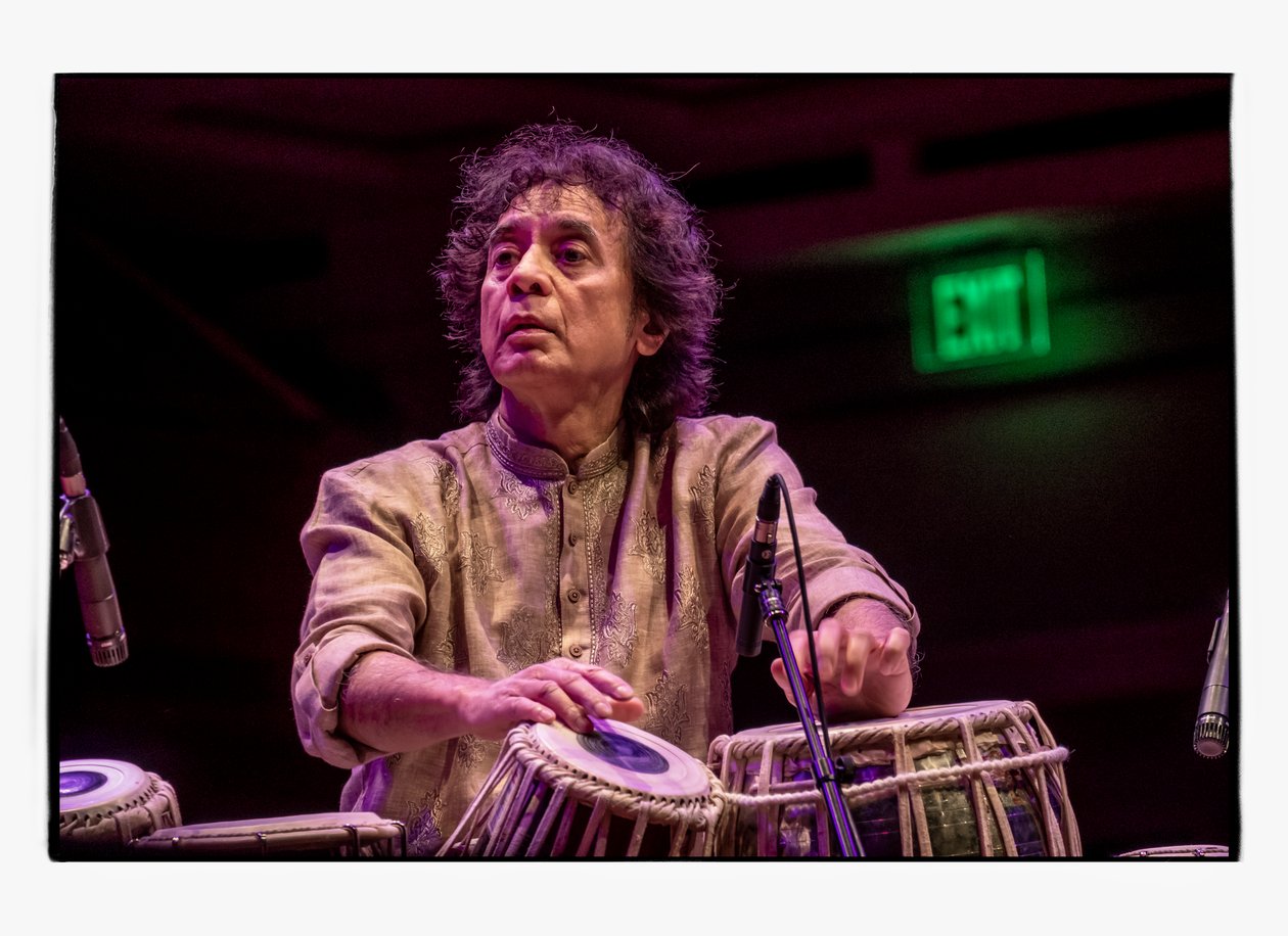 Zakir Hussain at the Schermerhorn Symphony Center, Nashville, 2018 by Alan Messer