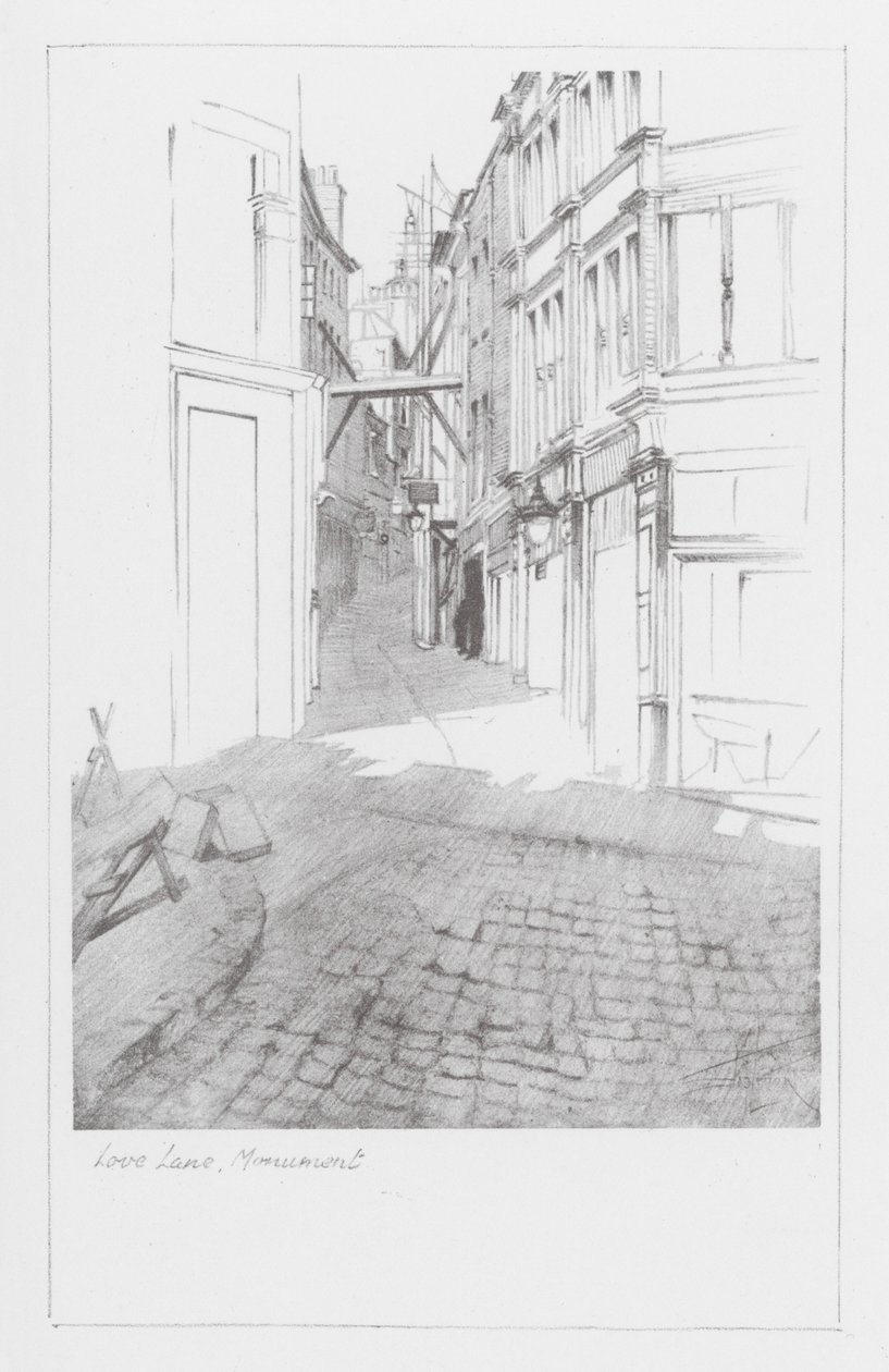 London Lanes: Love Lane, Monument by Alan Stapleton