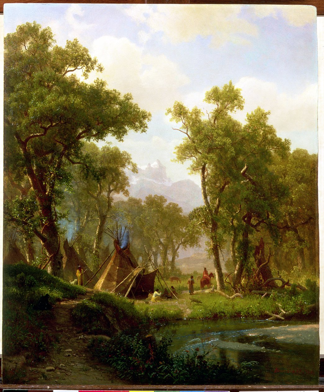 Indian Encampment, Shoshone Village by Albert Bierstadt