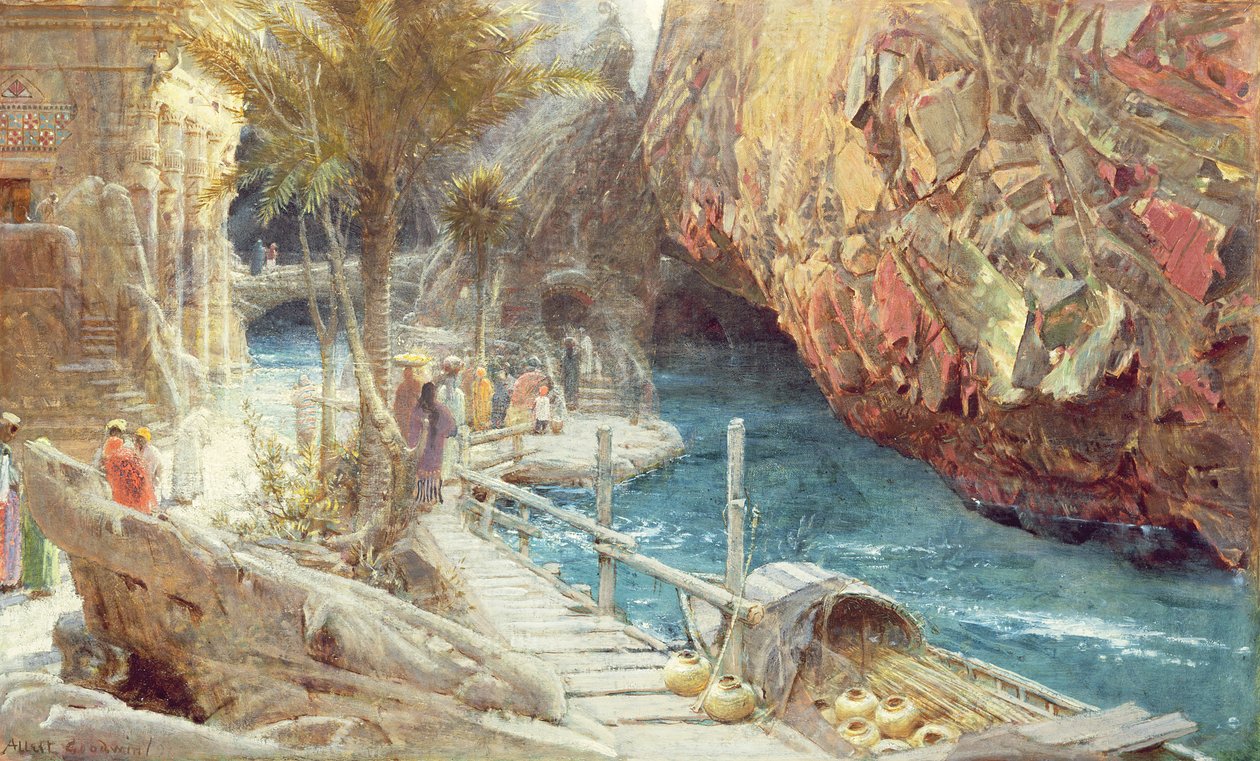 The Source of the Sacred River by Albert Goodwin