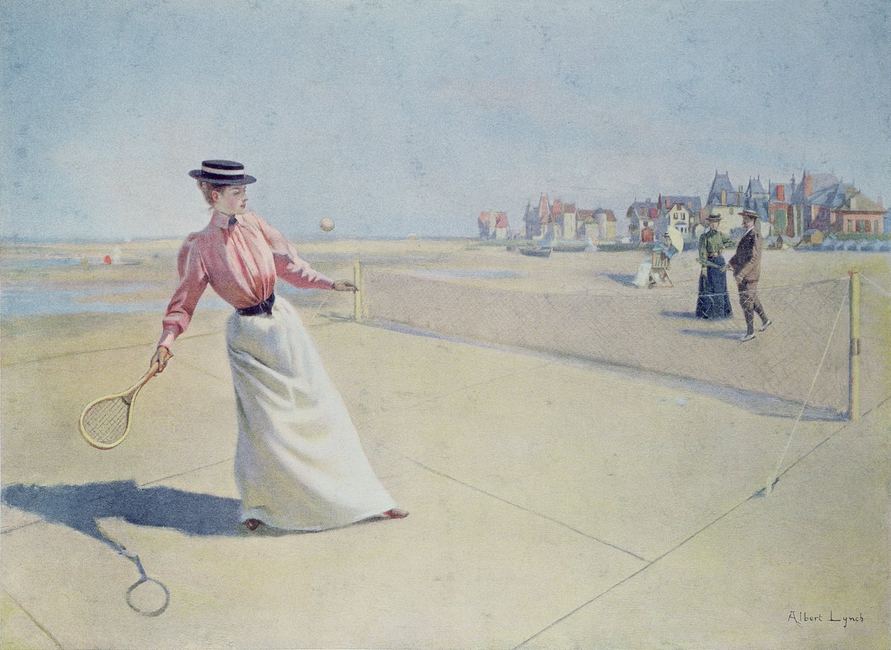 Lawn Tennis on the Normandy Coast by Albert Lynch