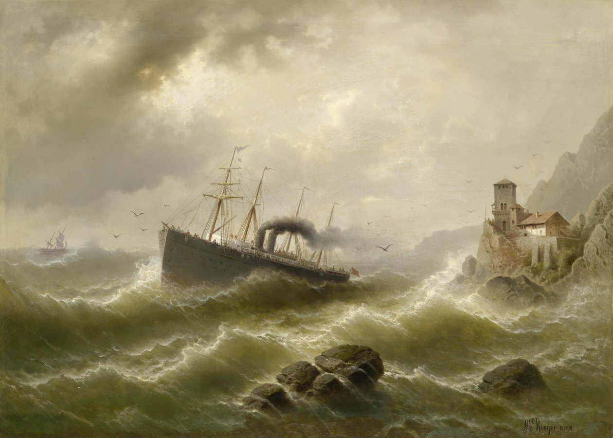 Lhootse Station on the North Sea by Albert Rieger