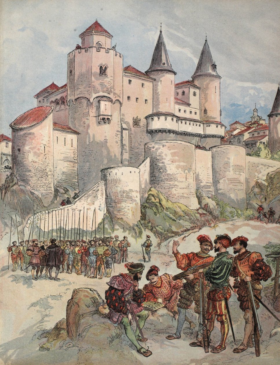 Francis I Held Prisoner in a Tower of Alcazar in Madrid, illustration from 