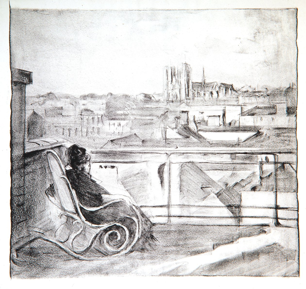 Julie at Sainte-Gudule, 1911 by Albert de Belleroche