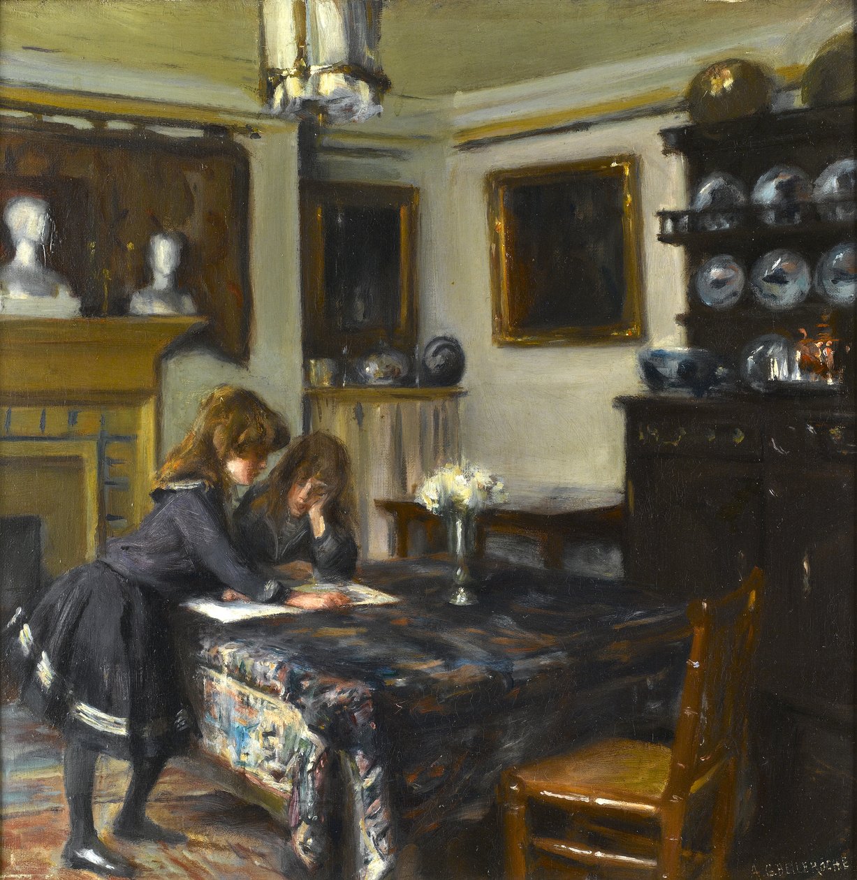 The dining room of John Singer Sargent, c.1884 by Albert de Belleroche