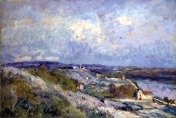 The Hills at Herblay in Spring by Albert Charles Lebourg