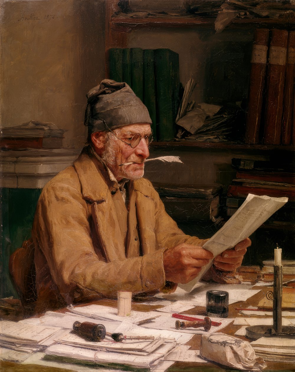 The Municipal Clerk by Albert Anker