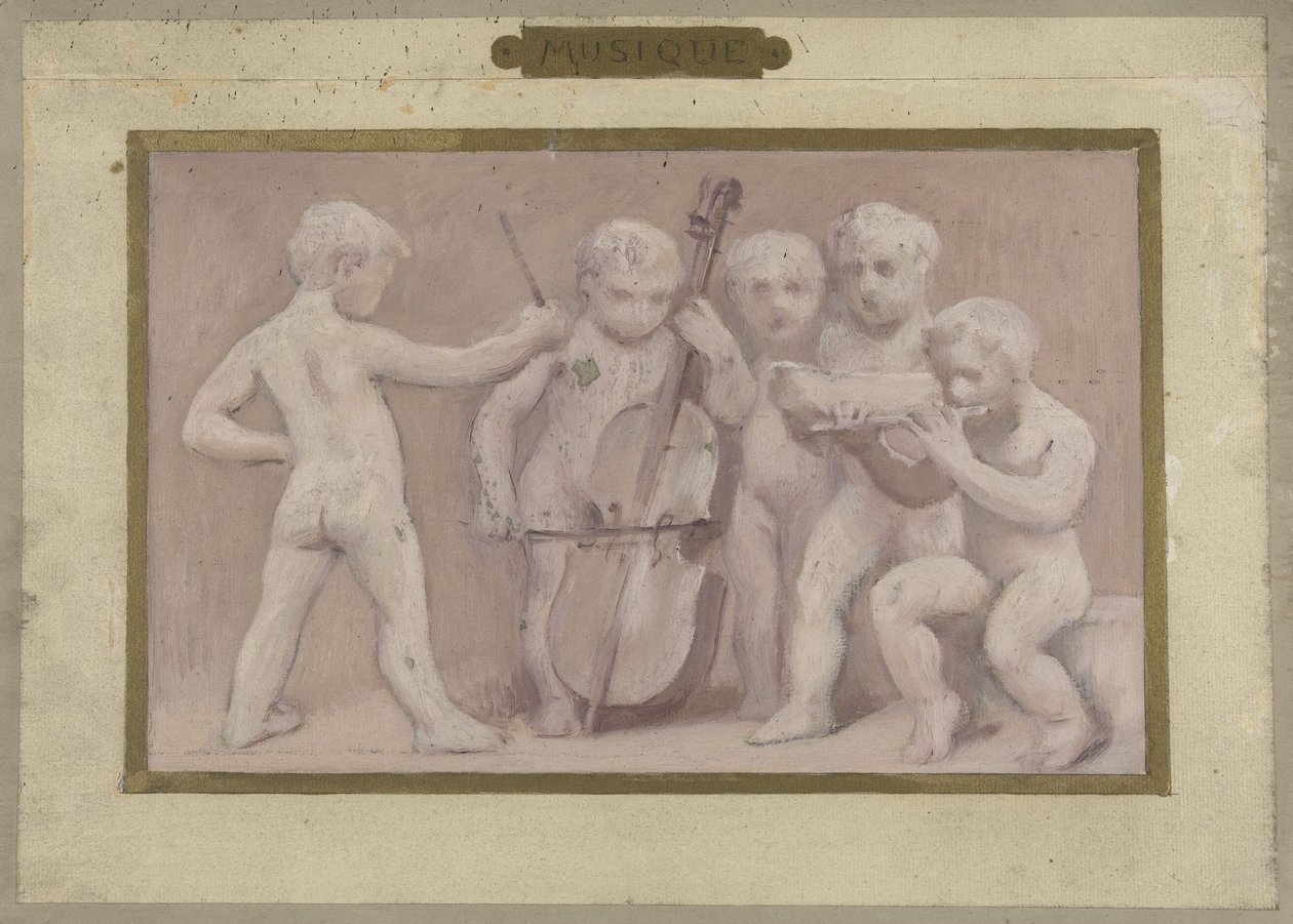 Sketch for the Salle des Fêtes at the Hôtel de Ville de Paris: Music, between 1889 and 1895 by Albert Aublet