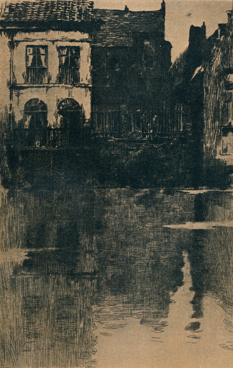 Old Houses by the Water, c1886-1906, 1906-7 by Albert Baertsoen