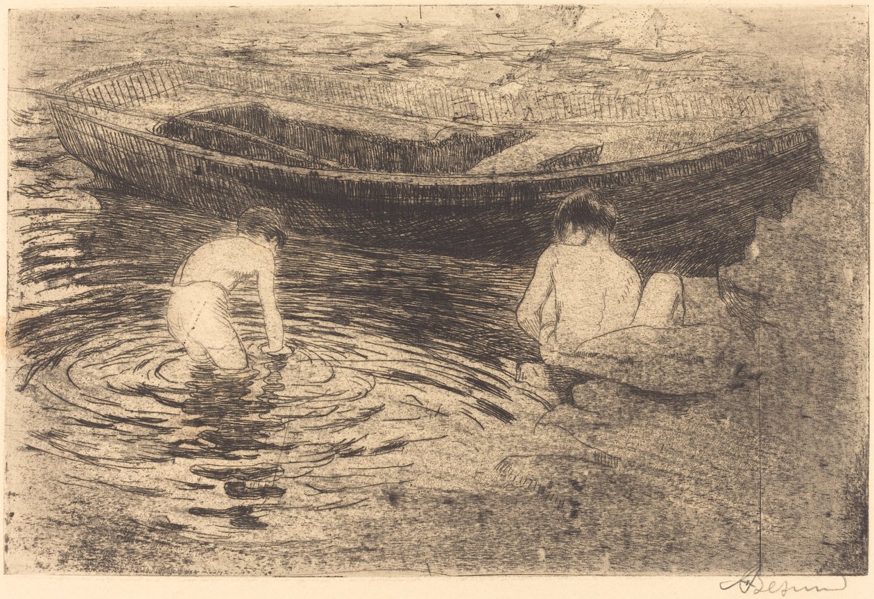 Bathing at Talloires by Albert Besnard