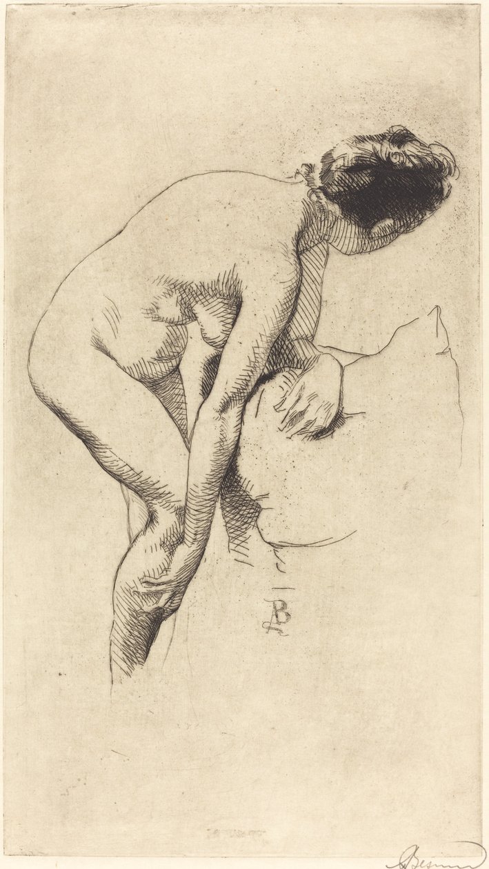 Nude Holding Her Leg by Albert Besnard