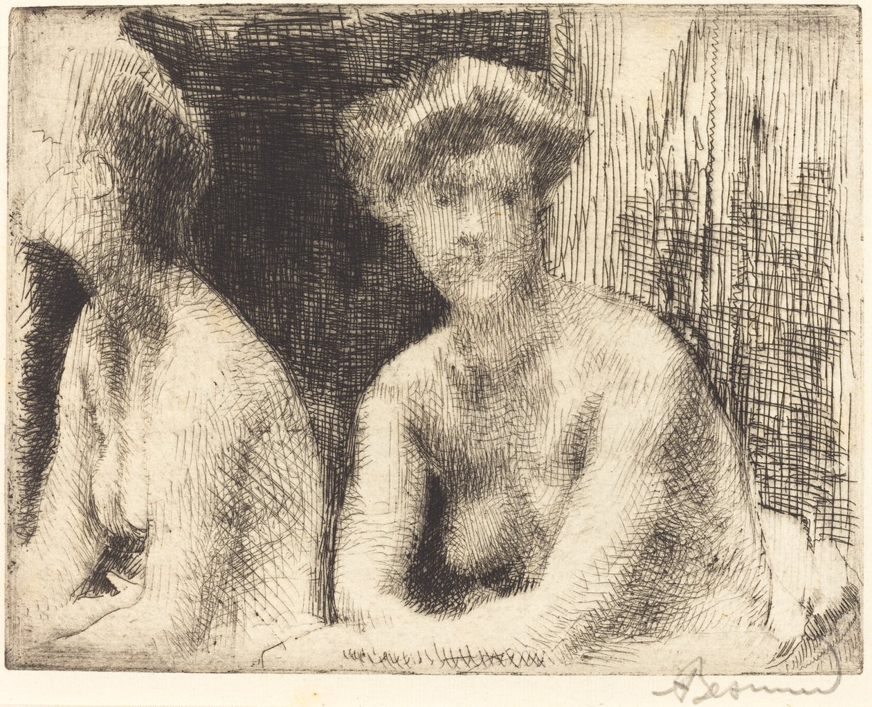 Nude Woman by a Looking Glass by Albert Besnard