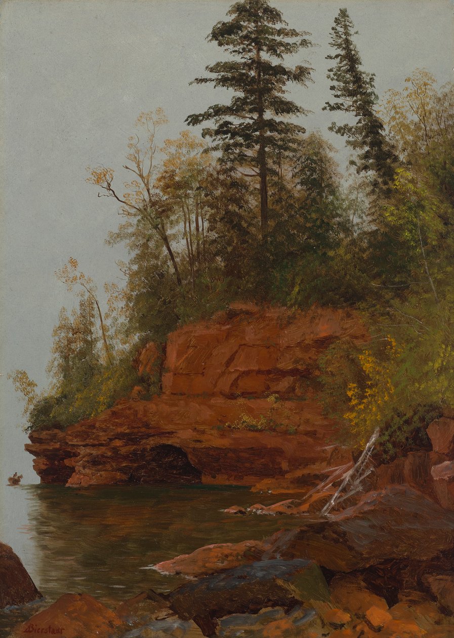 A Rocky Cove by Albert Bierstadt