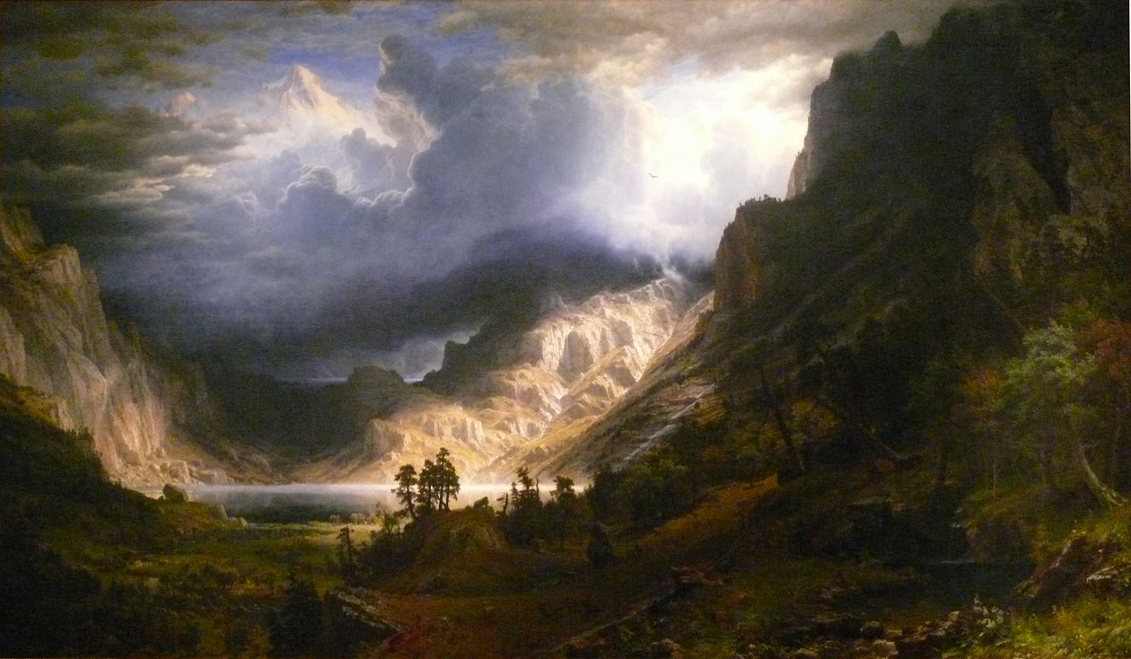 A Storm in the Rocky Mountains, Mt. Rosalie by Albert Bierstadt