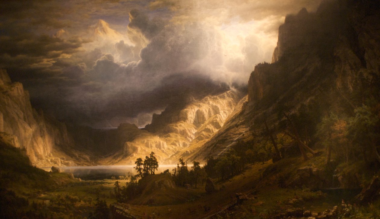A Storm in the Rocky Mountains, Mt. Rosalie by Albert Bierstadt