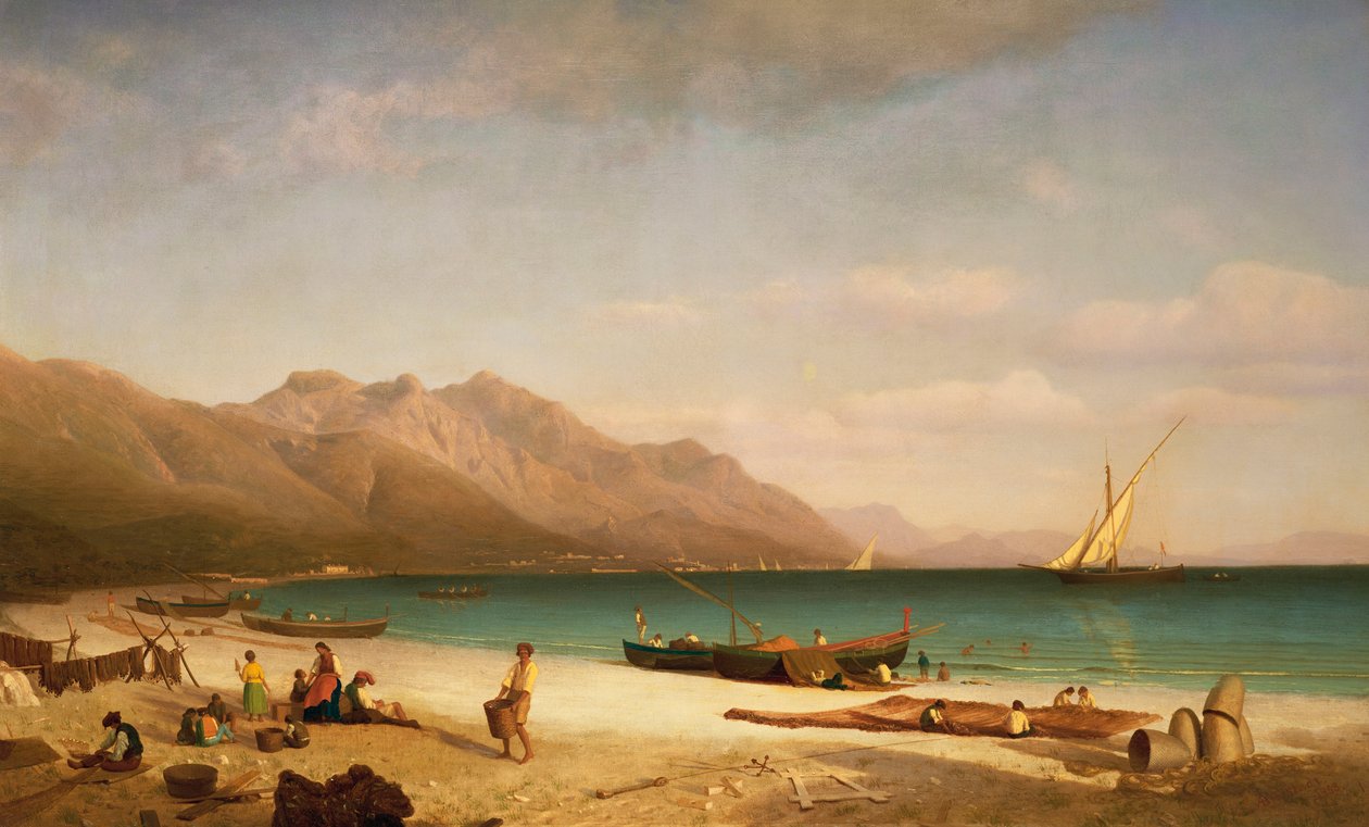 Bay of Salerno, 1858 by Albert Bierstadt