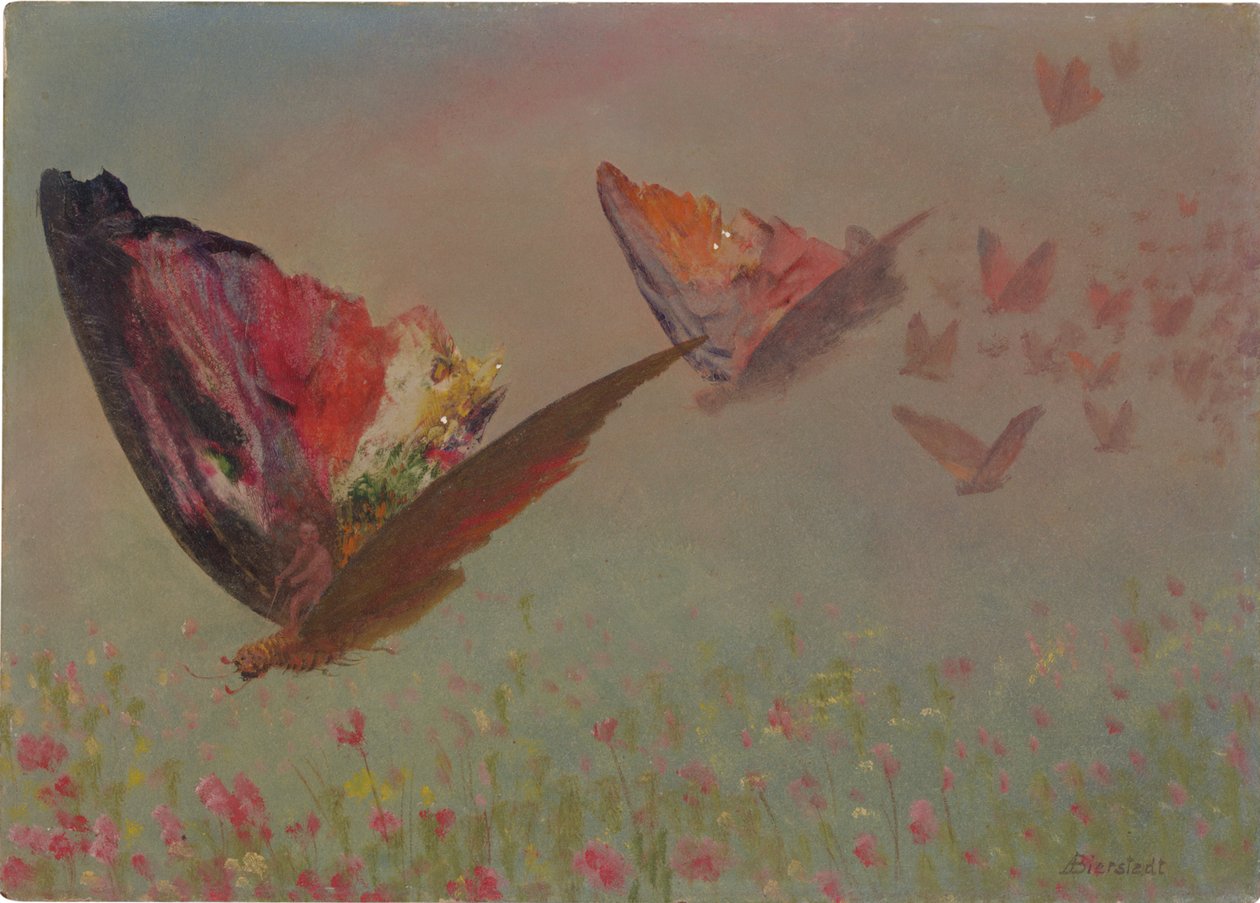 Butterflies with Riders by Albert Bierstadt