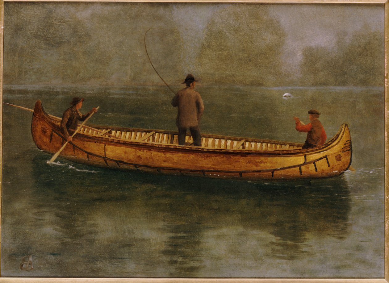 Fishing from a Canoe by Albert Bierstadt