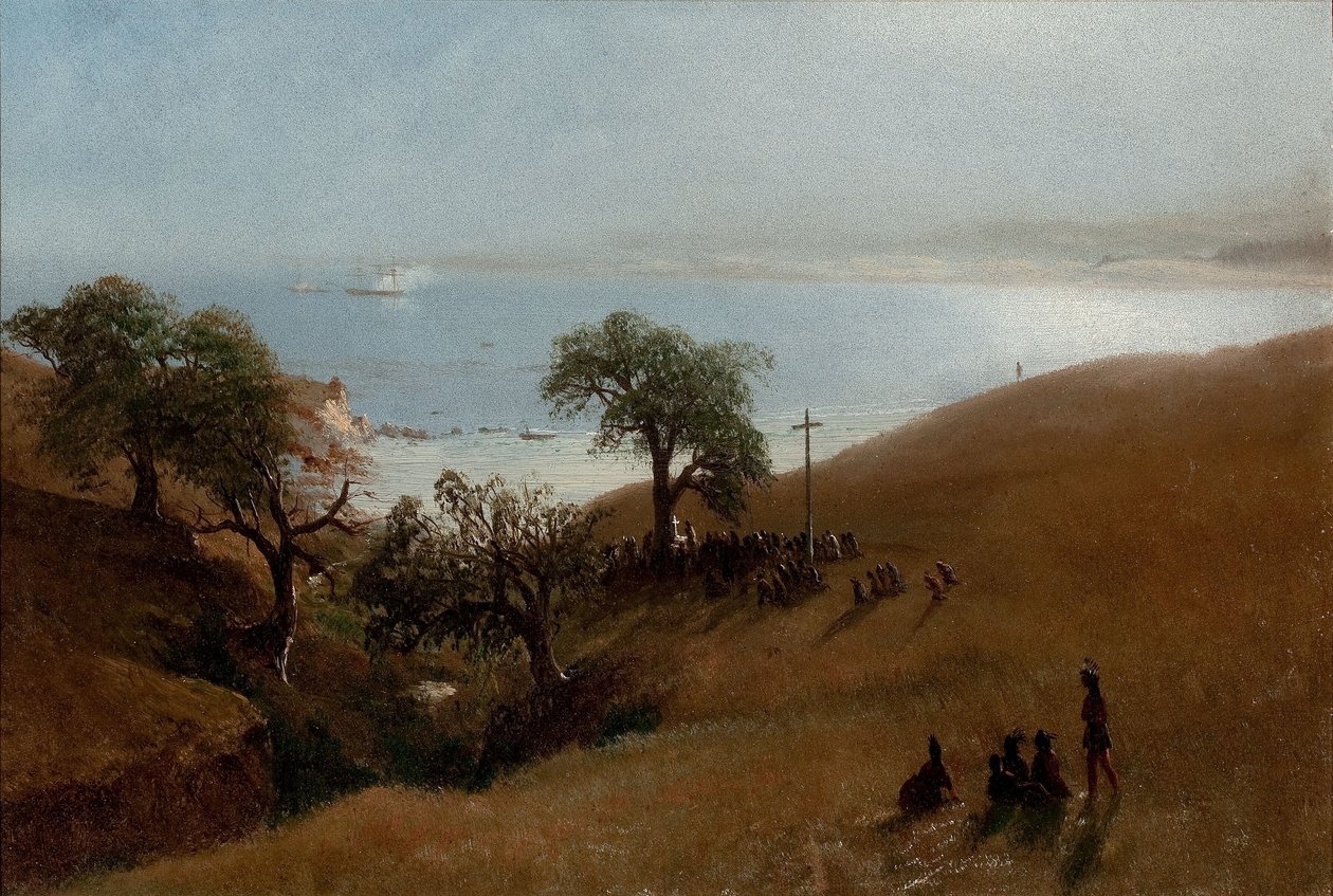 Monterey, California (Study for Entrance into Monterey) by Albert Bierstadt