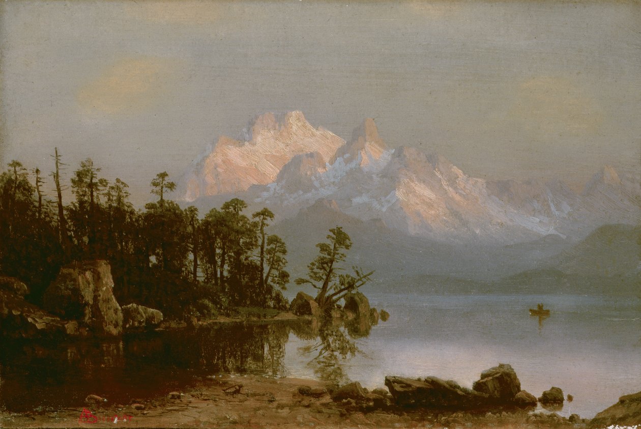 Mountain Canoeing by Albert Bierstadt