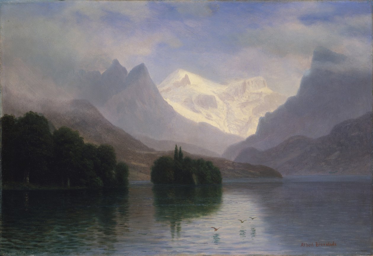 Mountain Scene by Albert Bierstadt