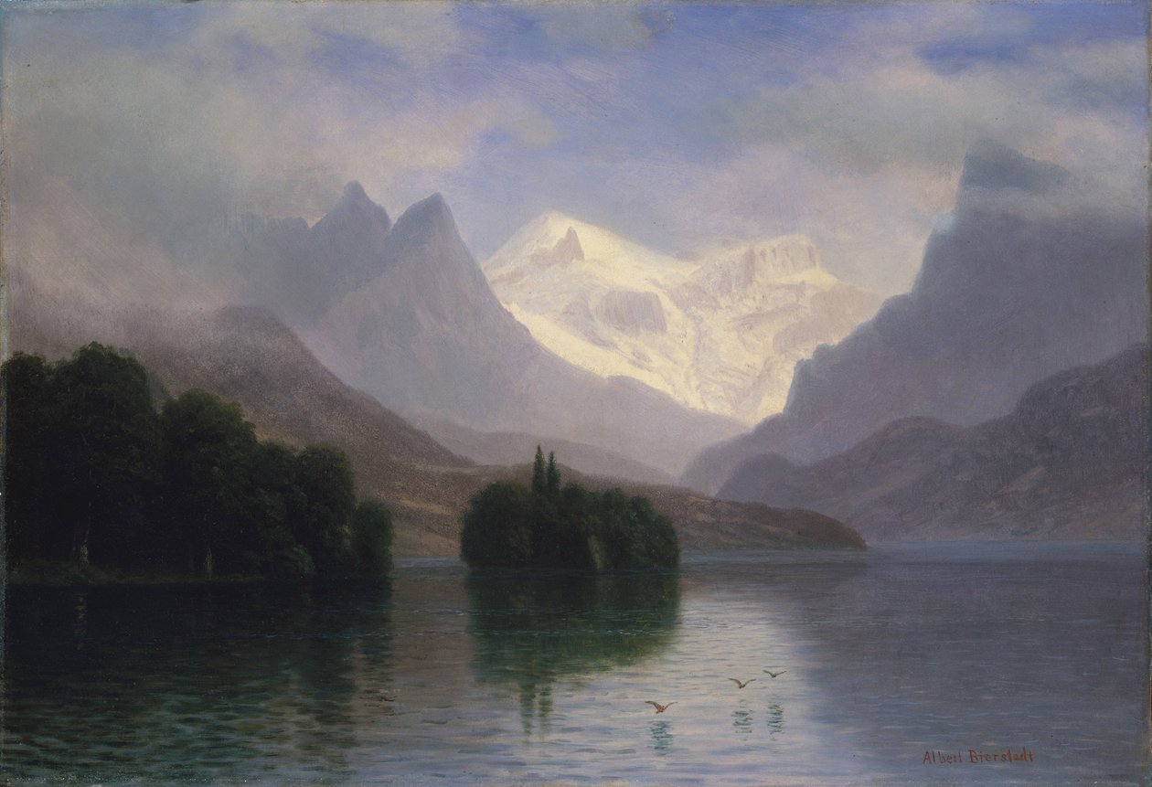 Mountain Scene by Albert Bierstadt