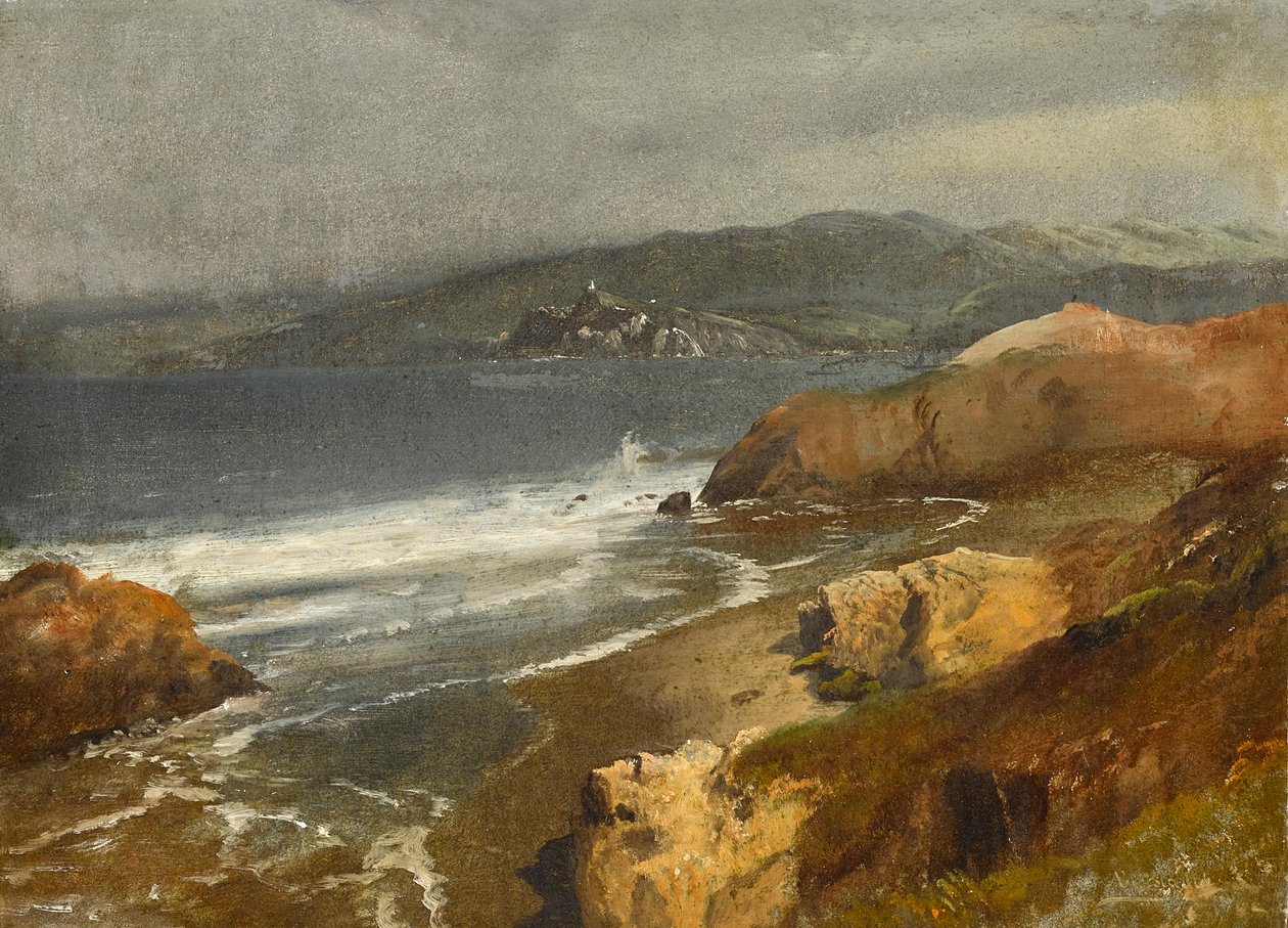Pacific Coast, Cal. or View toward Point Bonita Lighthouse by Albert Bierstadt
