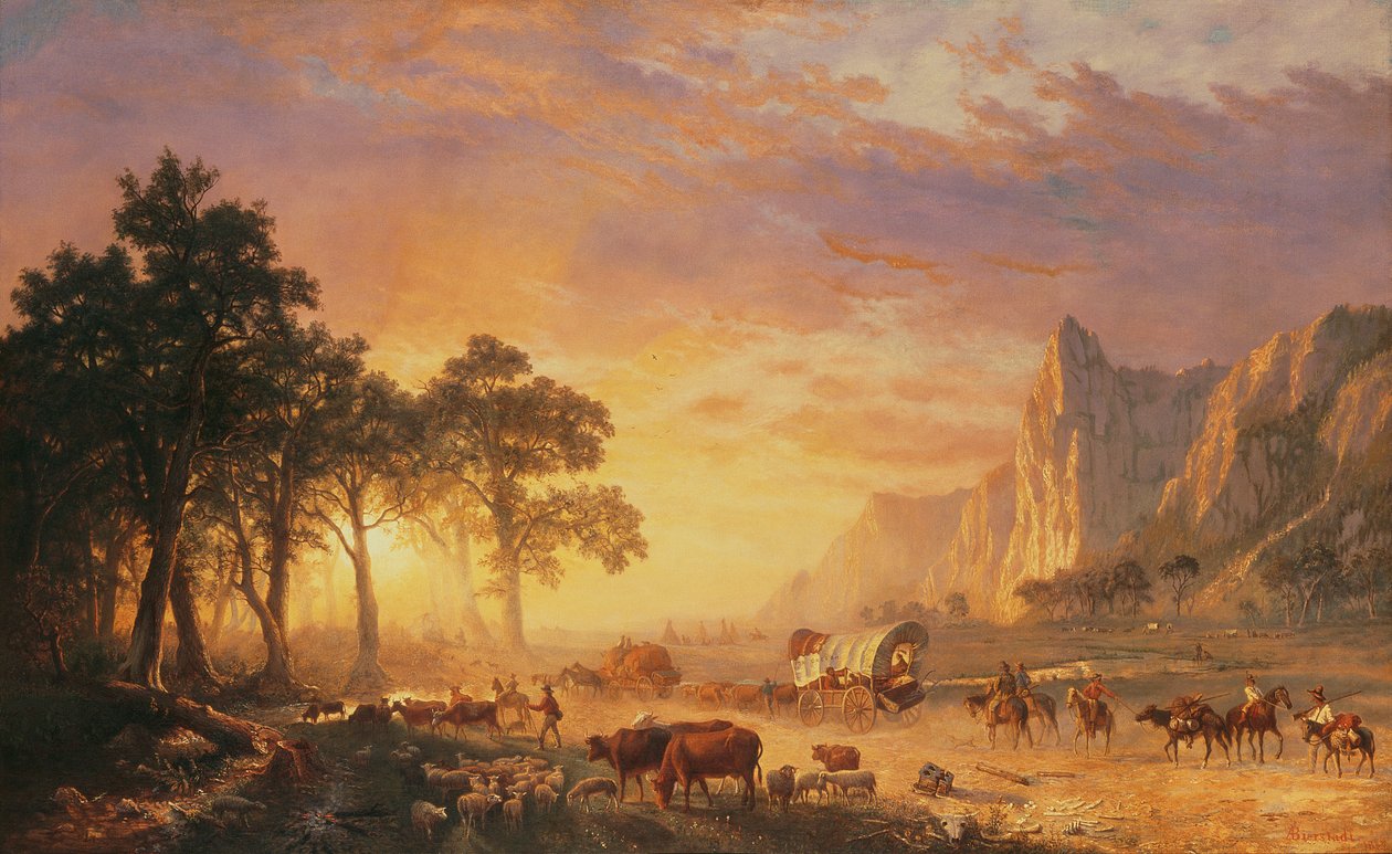 The Oregon Trail by Albert Bierstadt