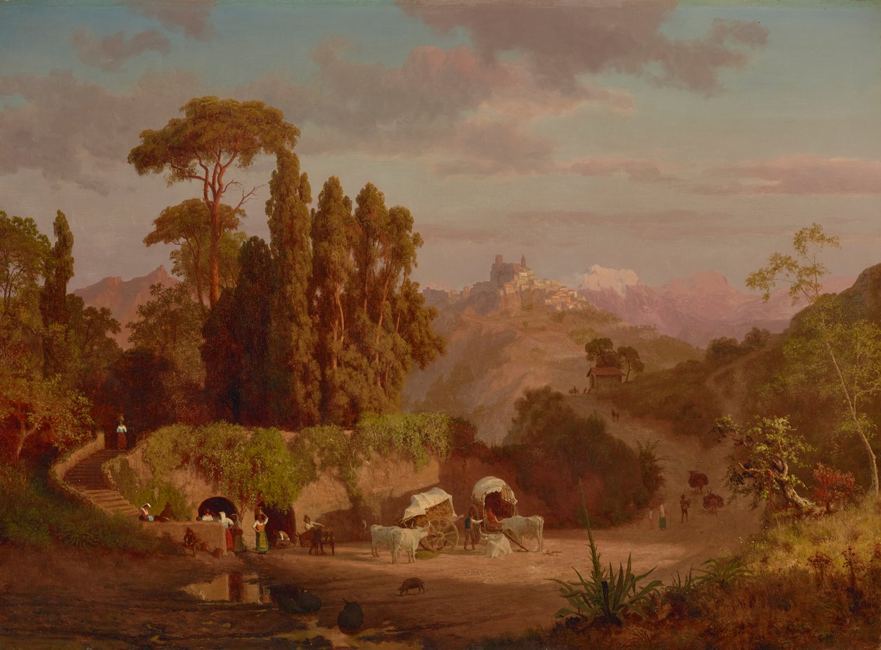 View of Subiaco, Italy 1859 by Albert Bierstadt