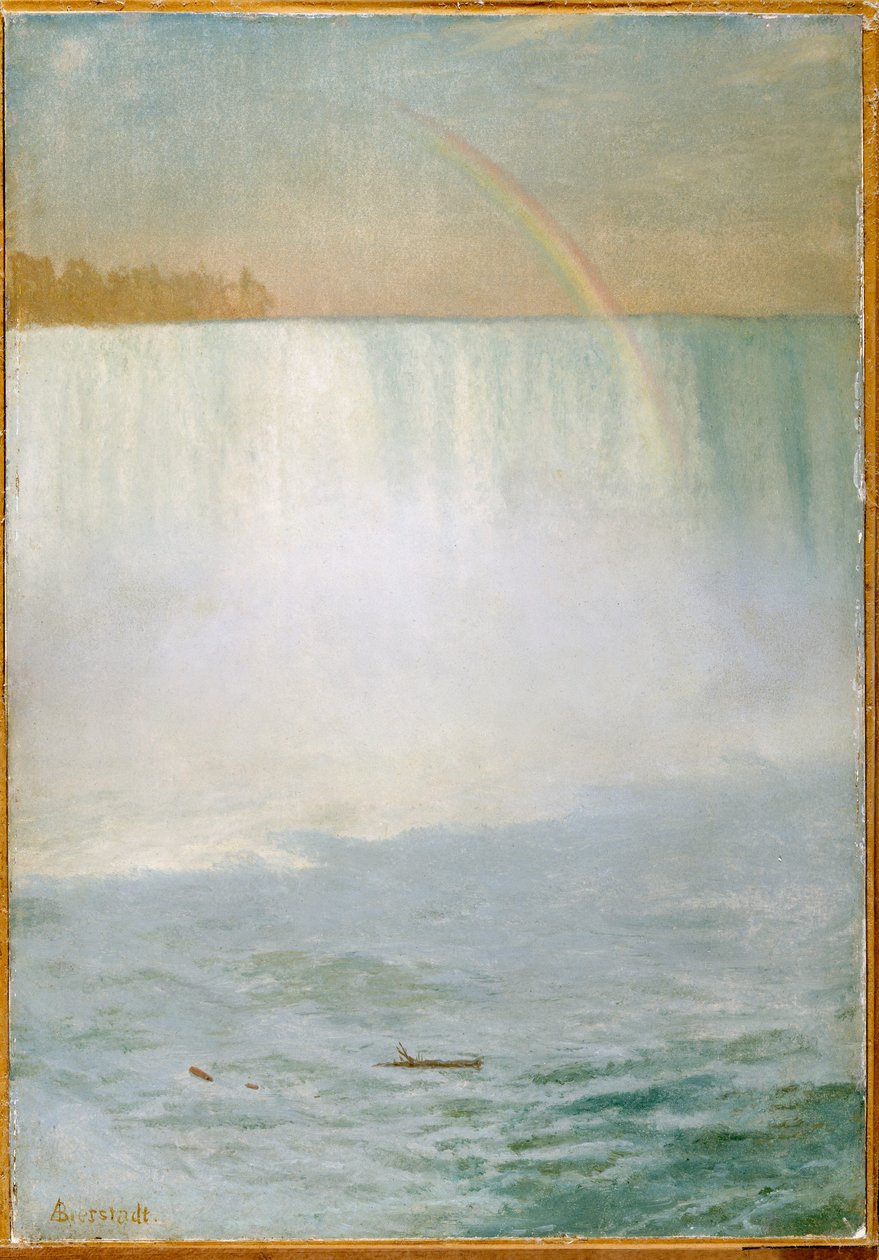Waterfall and Rainbow, Niagara by Albert Bierstadt