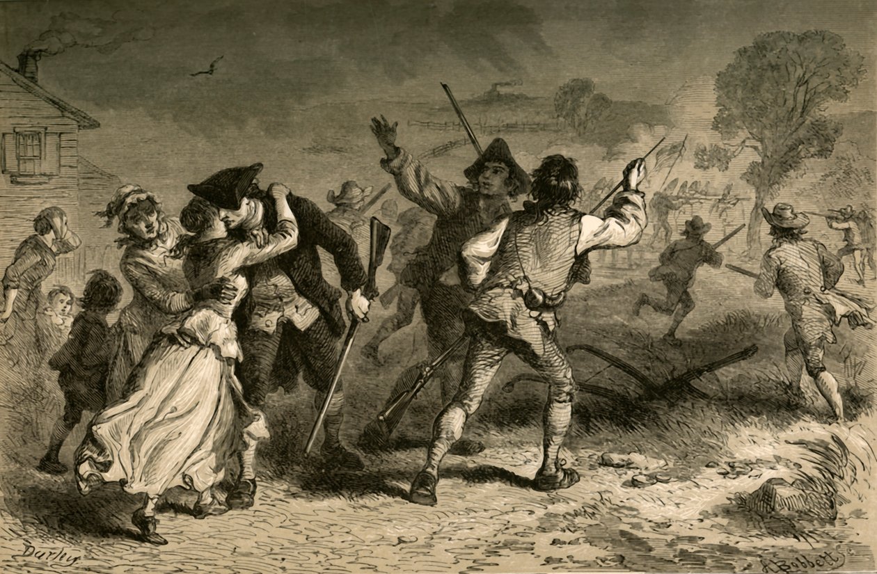 Concord - The First Blow for Liberty, 1877 by Albert Bobbett