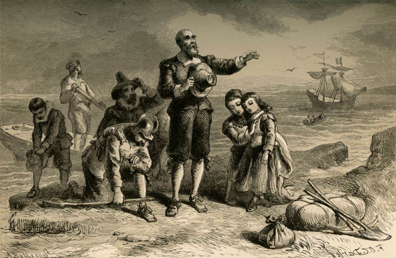 Landing of the Pilgrims by Albert Bobbett