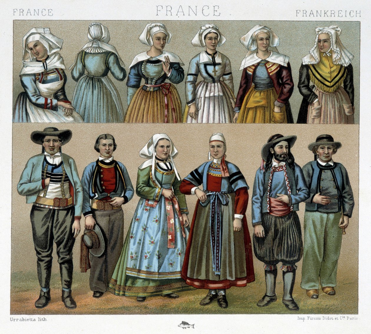 19th century Breton costumes in 