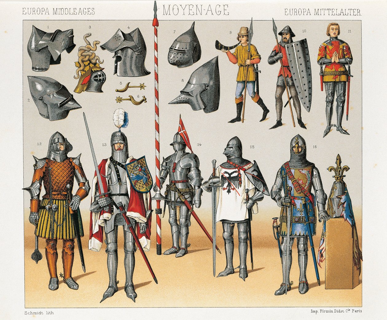 Illustration from Auguste Racinet's Historic Costumes, Volume IV