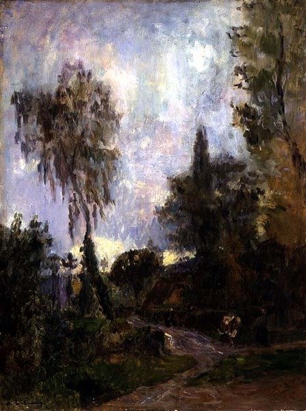 A Road in Hondouville by Albert Charles Lebourg
