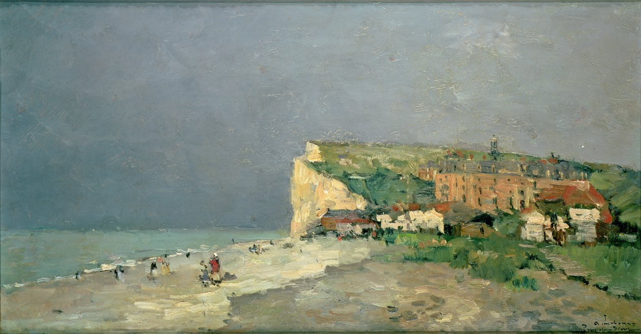 The Beach of Puys-sous-Dieppe, Stormy Sky, c.1880 by Albert Charles Lebourg