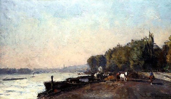 Suresnes in Autumn by Albert-Charles Lebourg