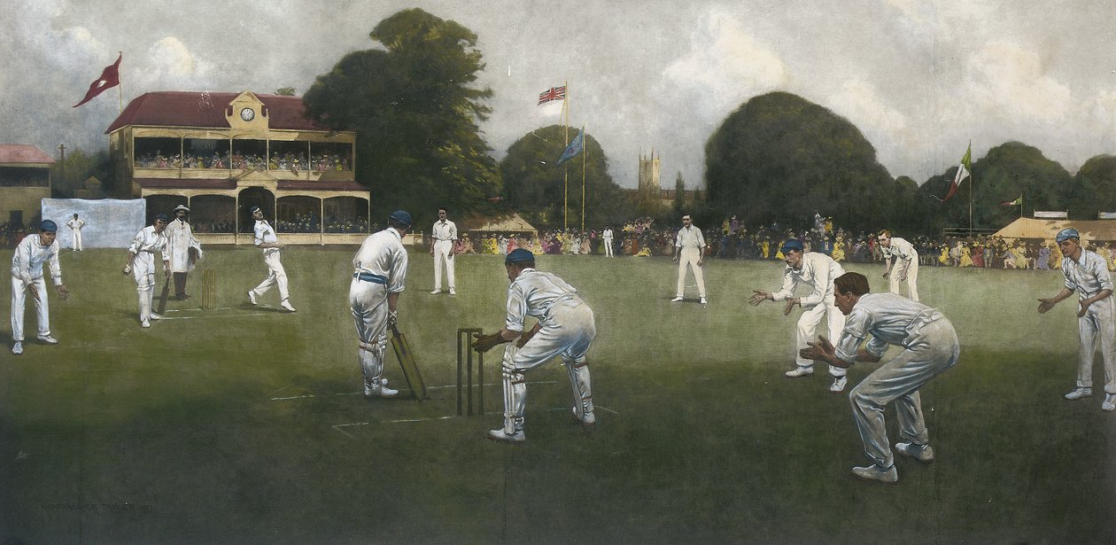 The Kent Eleven Champions, 1906 by Albert Chevallier Tayler